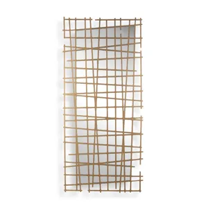 Golden Intersection Mirrored Wall Decor