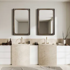 Fischer Curved Edge Gold Bronze Mirror
