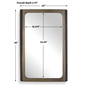 Fischer Curved Edge Gold Bronze Mirror