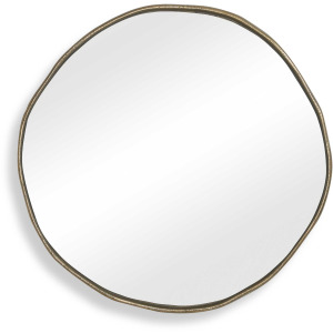 Lowen Round Brass Mirror
