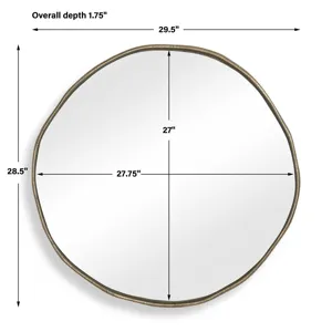 Lowen Round Brass Mirror