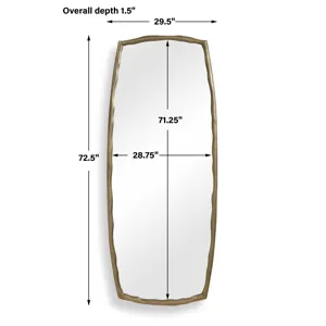 Adair Antique Brass Tall Mirror