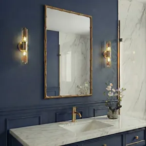Brass Bamboo Rectangle Mirror