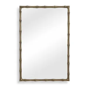Brass Bamboo Rectangle Mirror