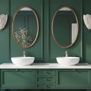 Ellis Beaded Brass Oval Mirror
