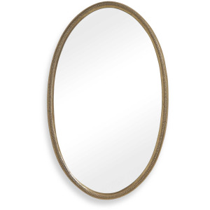 Ellis Beaded Brass Oval Mirror