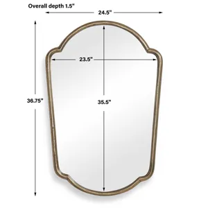 Naomi Antique Brass Mirror