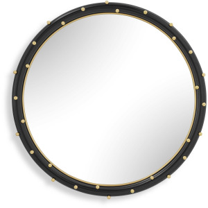Helia Brass Round Mirror