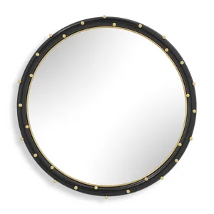 Helia Brass Round Mirror