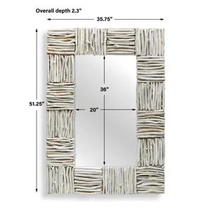Lathey Teak Mirror
