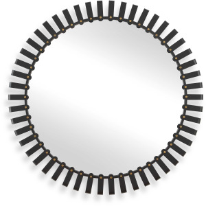 Jael Round Iron Bands Mirror
