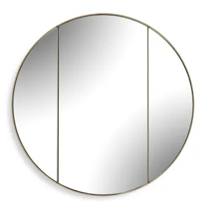 Amram Antique Brass Round Mirror