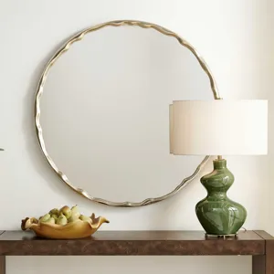 Crinkle Round Mirror