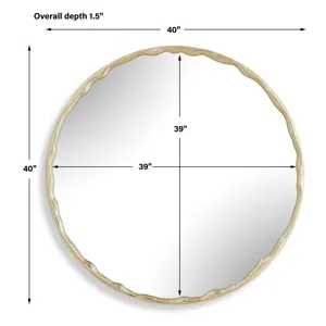 Crinkle Round Mirror