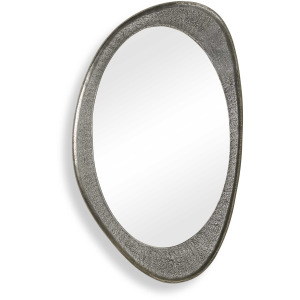 Schiller Oval Antique Nickel Mirror