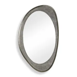 Schiller Oval Antique Nickel Mirror