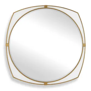 Estella White Round Mirror