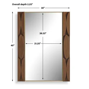 Macario Mid-Century Wood Mirror
