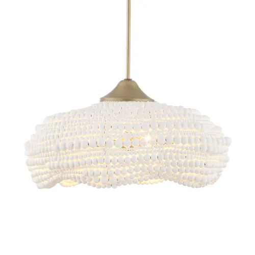 Biddeford 5 Light White Beaded Pendant