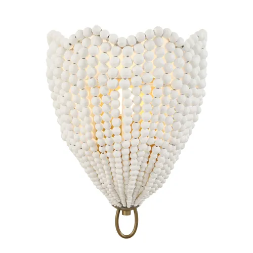 Biddeford 1 Light White Beaded Sconce