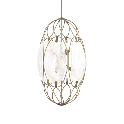 Valencia 6 Light Glass Panel Pendant