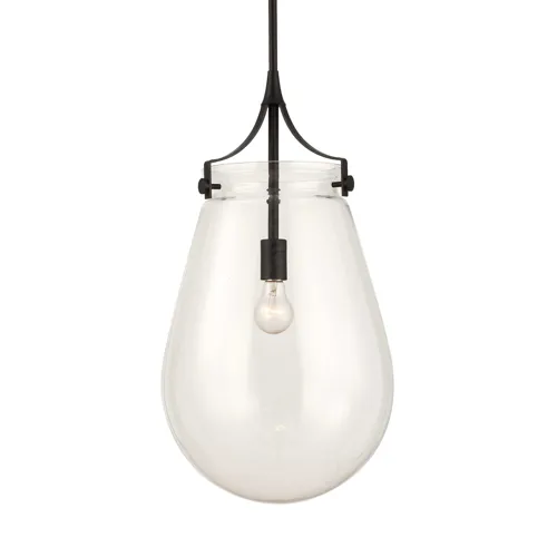 Dewdrop 1 Light Glass Shade Pendant