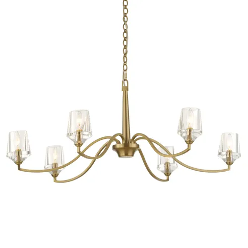 Barcelona 6 Light Brass Chandelier