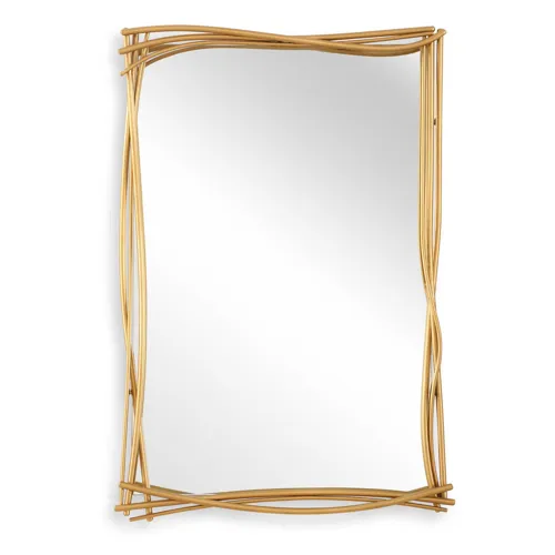 Curved Branches Gold Mirror