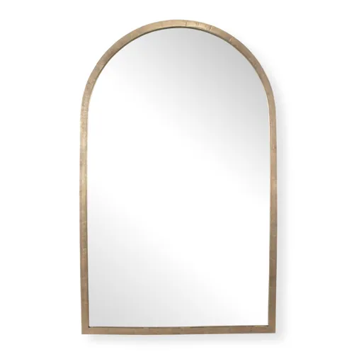 Vestry Antique Brass Arch Mirror