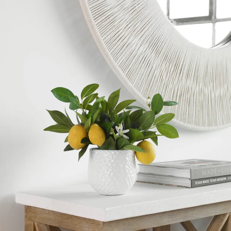 Positano Lemon In White Pot