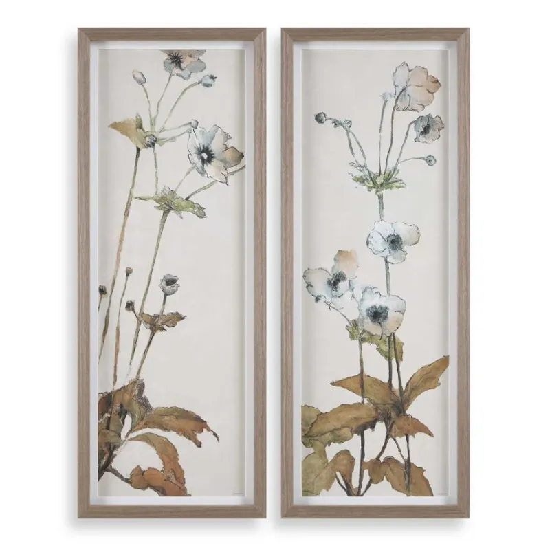 Garden Study Framed Floral Prints, S/2