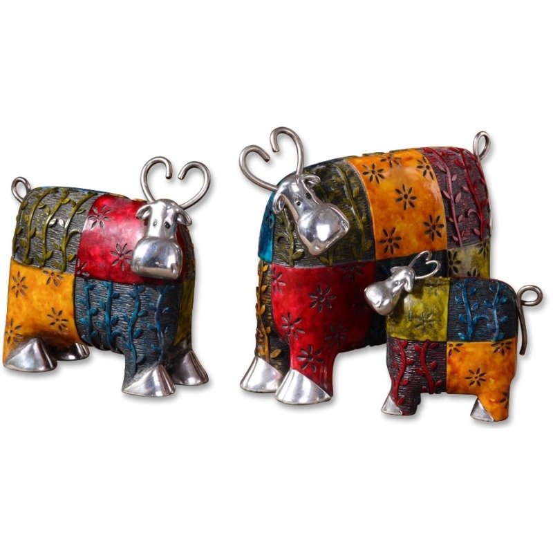 Colorful Cows, Accessories, S/3