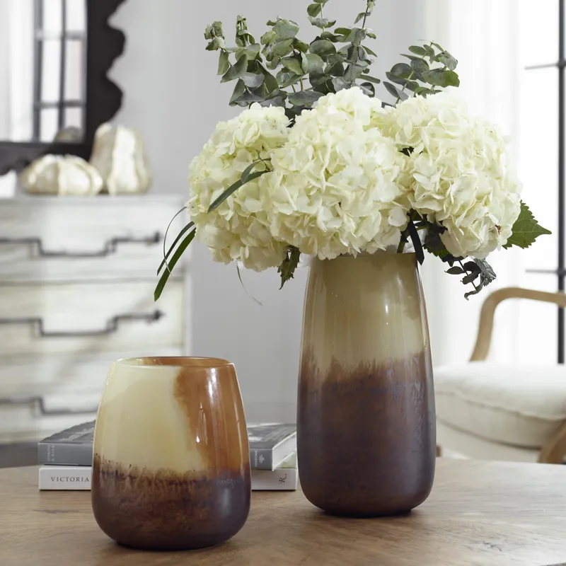 Desert Wind Glass Vases, S/2