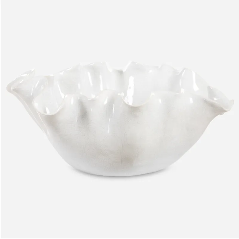 Ruffle Bloom Ruffle White Bloom Bowl