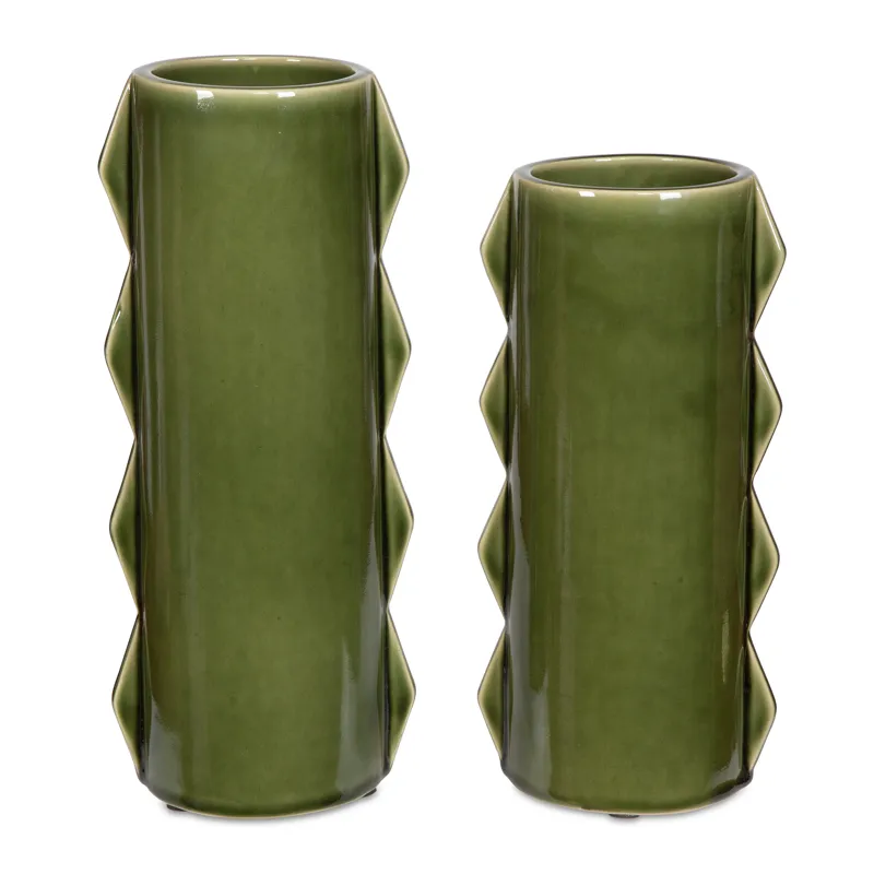 Meander Green Vases, Set/2