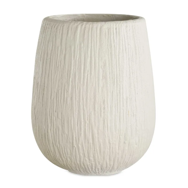 Rustic Ridge Off-White Outdoor Planter