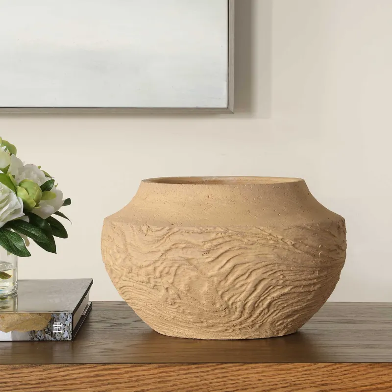 Sandstone Flow Small Terracotta Vase