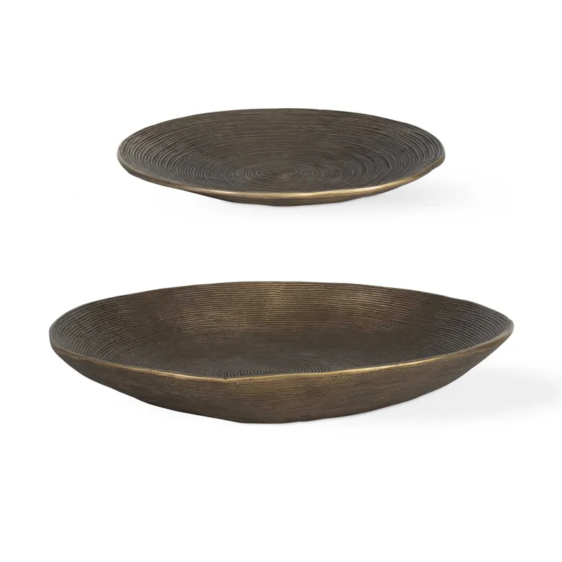 Stratum Round Brass Bowls Set/2