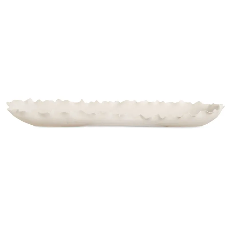 Ripple Crest White Bowl