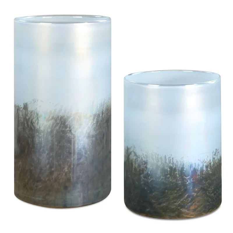 Midnight Mist Cylindrical Vases Set/2