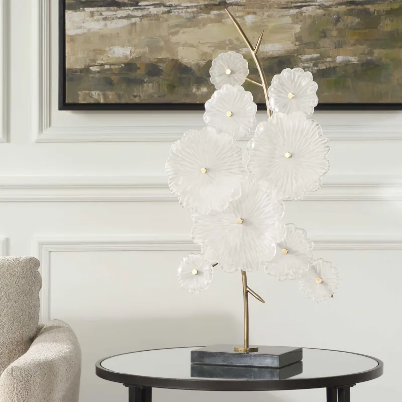 Glass Garden Table Sculpture