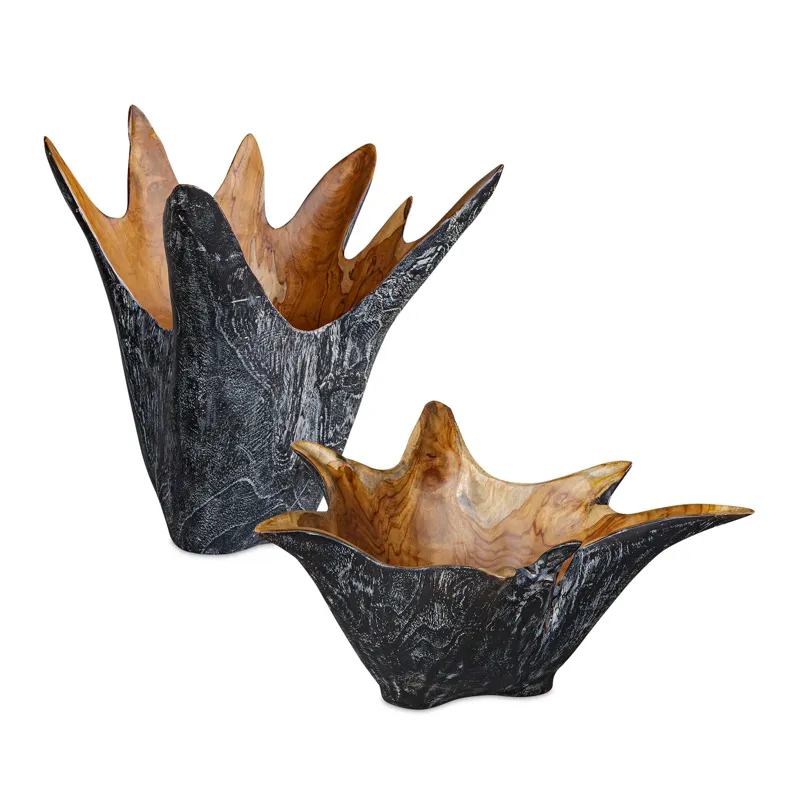 Starpetal Indoor-Outdoor Wooden Bowls Set/2