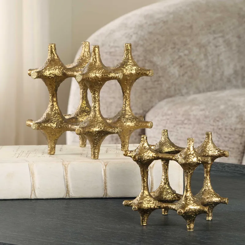 Gilded Connection Modern Sculptures Set/2