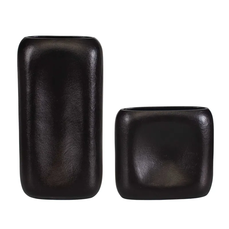 Anodic Dark Brown Vases Set/2