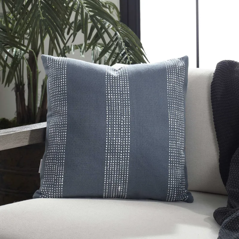 Caper Slate Blue Outdoor Pillow