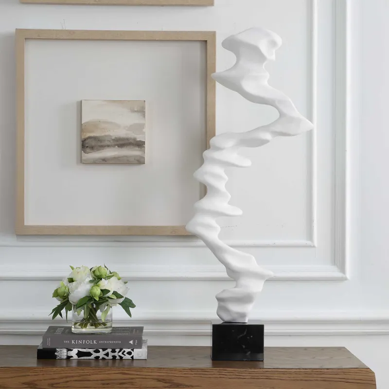 Flux Indoor-Outdoor White Sculpture
