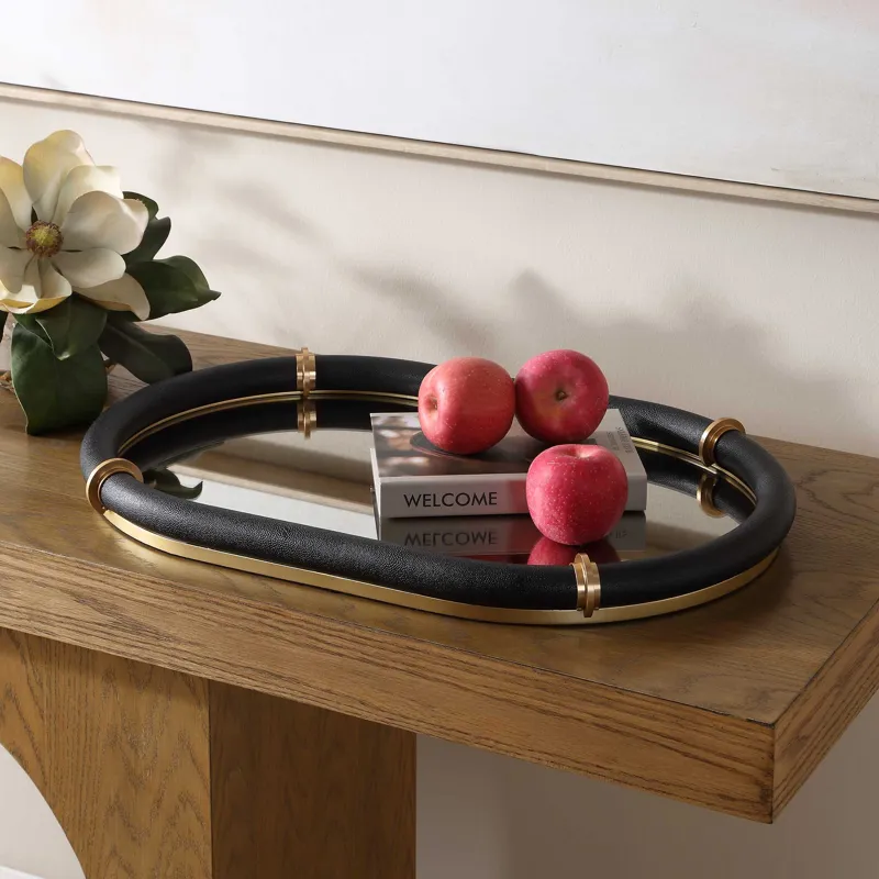 Cyprus Black Oval Tray