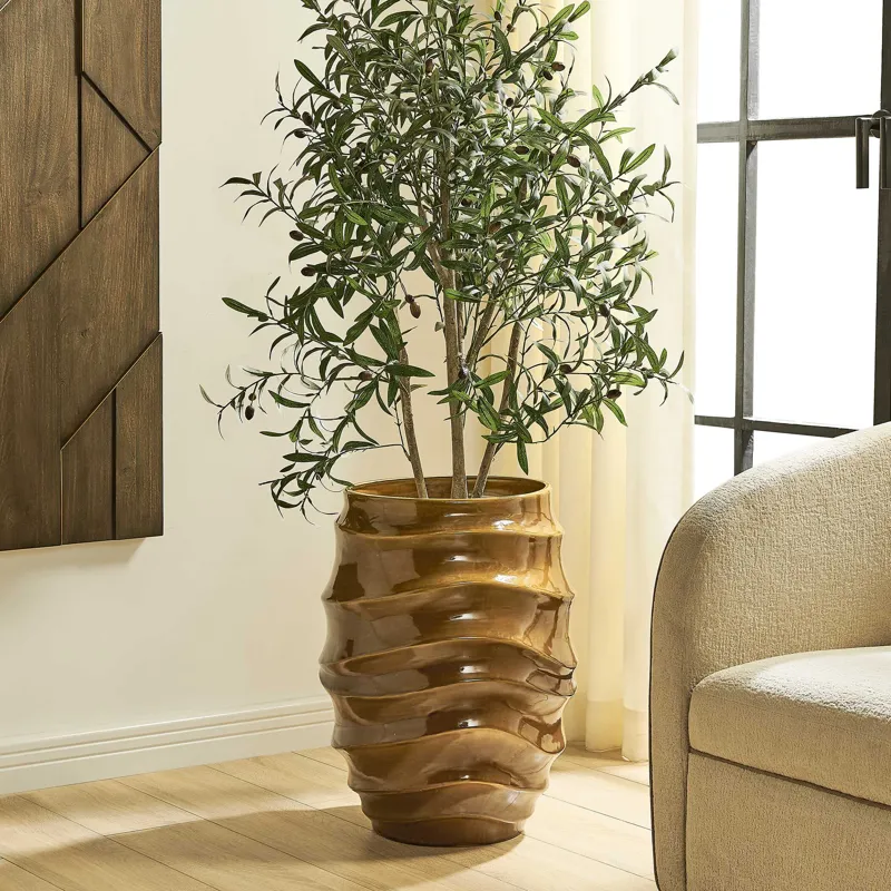 Canyon Wave Indoor-Outdoor Earthy Planter