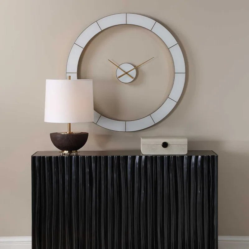 Ivory Halo Minimalist Wall Clock