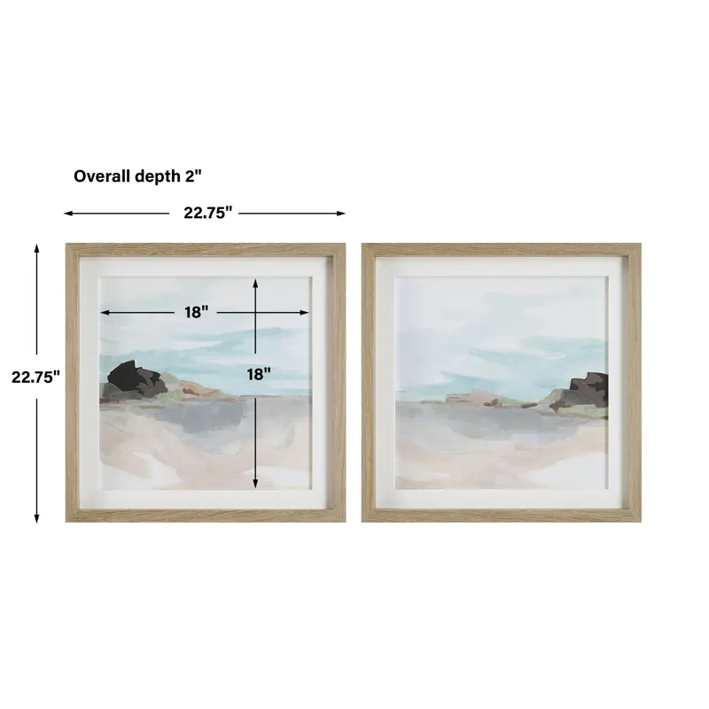 Glacial Coast Framed Prints, Set/2